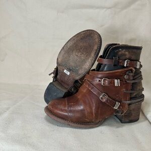 Freebird Crue Copper Multi Leather Ankle Boots